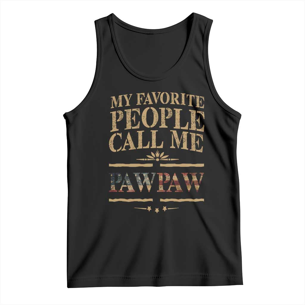 Funny Grandpa Tank Top My Favorite People Call Me Pop Pop Retro American Flag TS10 Black Print Your Wear
