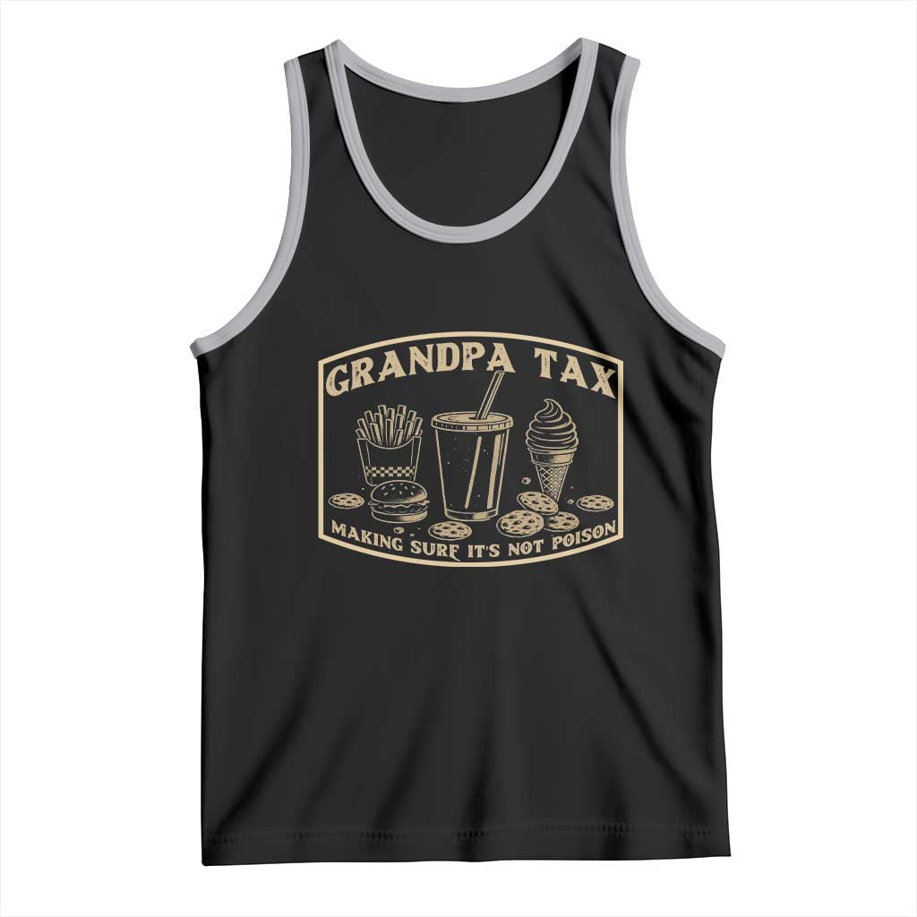 Funny Grandpa Tax Making Sure It's Not Poison Tank Top Father's Day TS11 Black Athletic Heather Print Your Wear