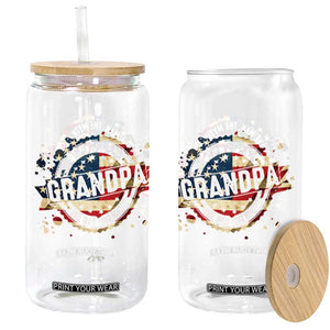 Funny Grandpa The Man The Myth The Bad Influence Glass Can Fathers Day TS11 Black Print Your Wear