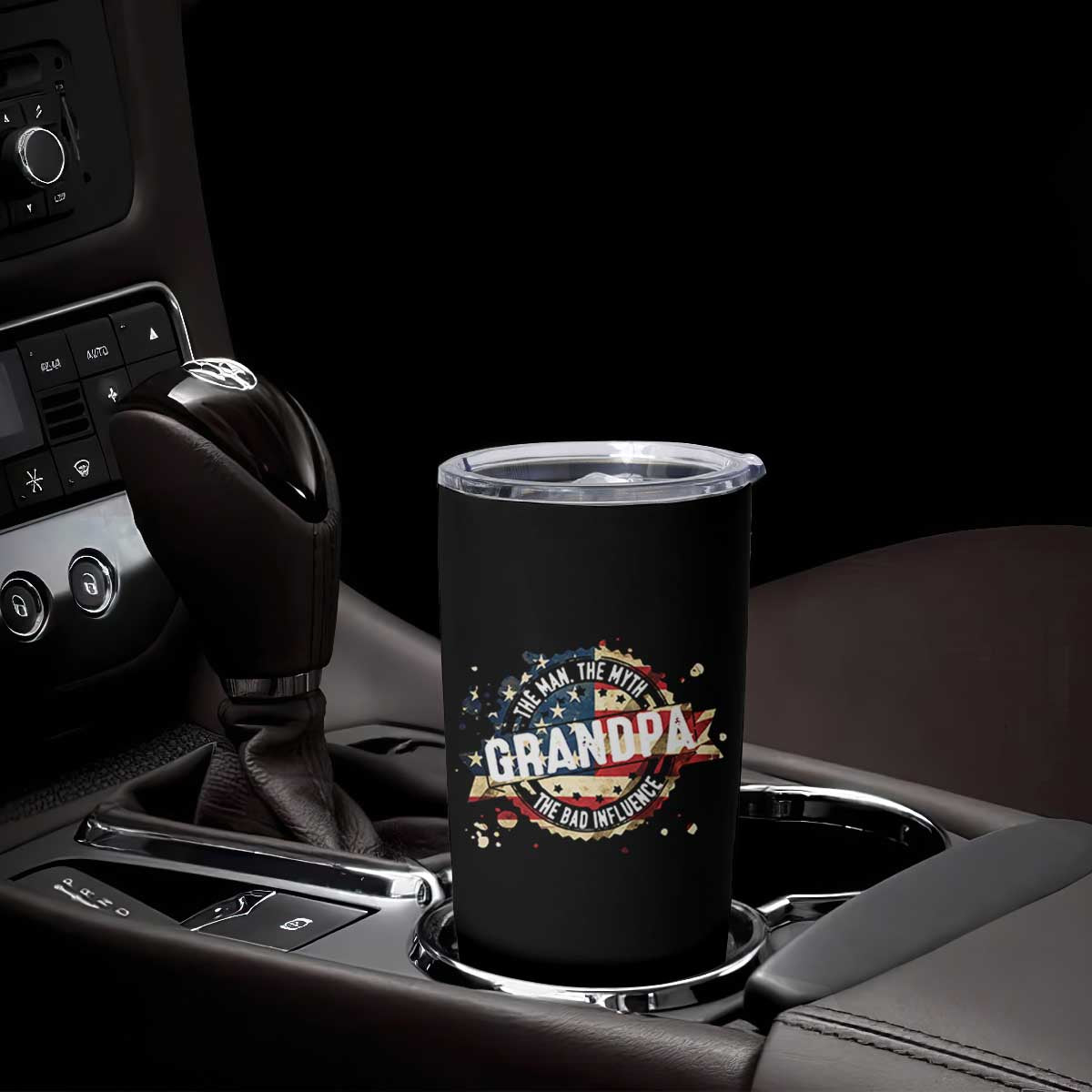 Funny Grandpa The Man The Myth The Bad Influence Tumbler Cup Fathers Day TS11 Print Your Wear