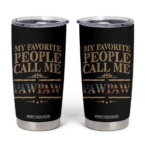Funny Grandpa Tumbler Cup My Favorite People Call Me Pop Pop Retro American Flag TS10 Black Print Your Wear