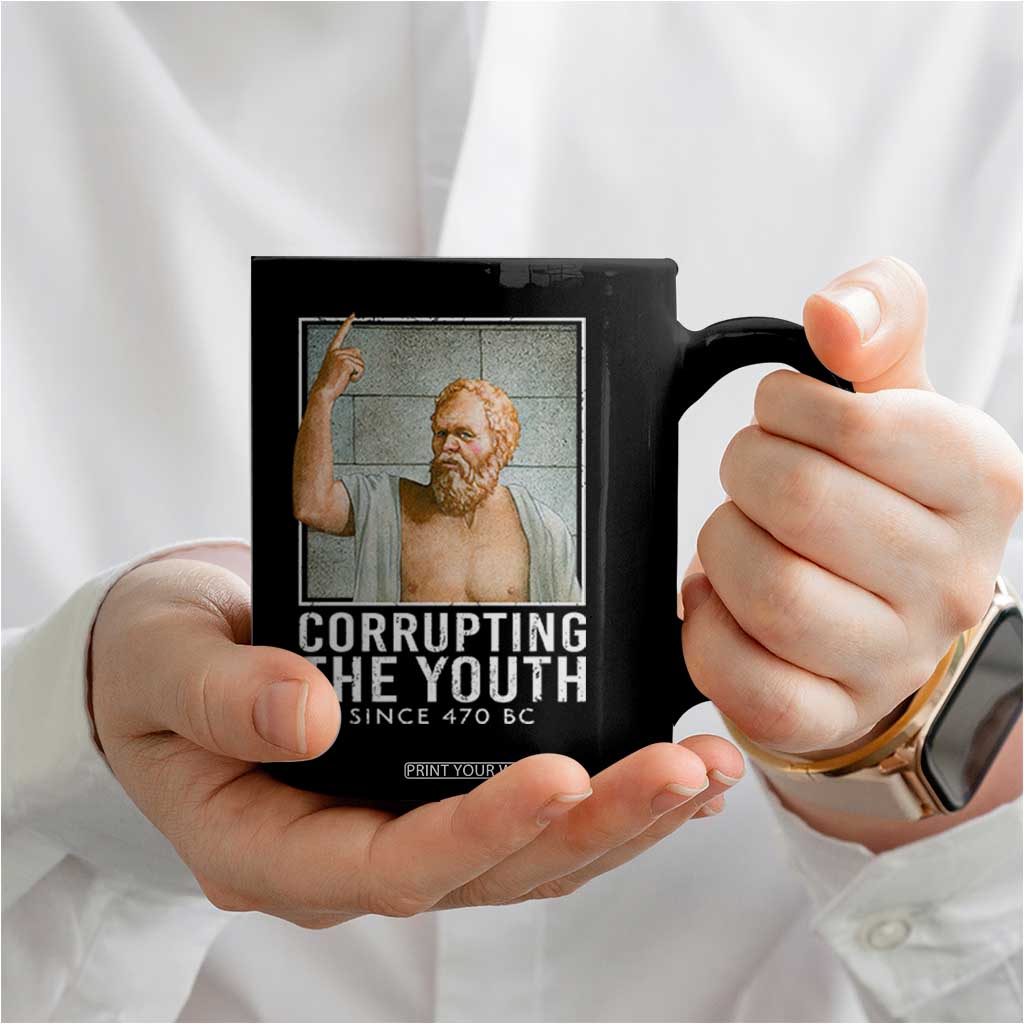 Funny Greek Philosophy Socrates Coffee Mug Corrupting The Youth Philosopher TS09 Print Your Wear