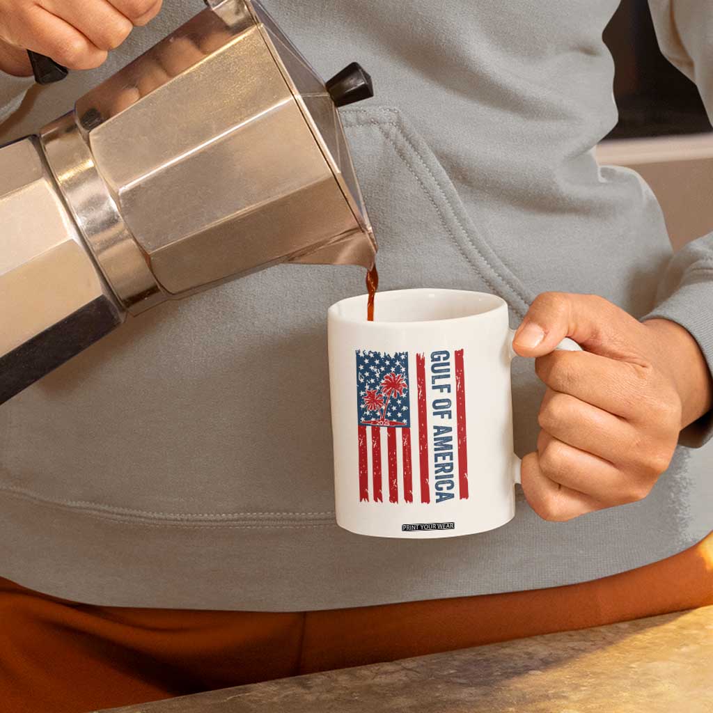 Funny Gulf Of US America Est 2025 Coffee Mug USA American Flag TS02 Print Your Wear