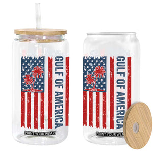 Funny Gulf Of US America Est 2025 Glass Can USA American Flag TS02 White Print Your Wear