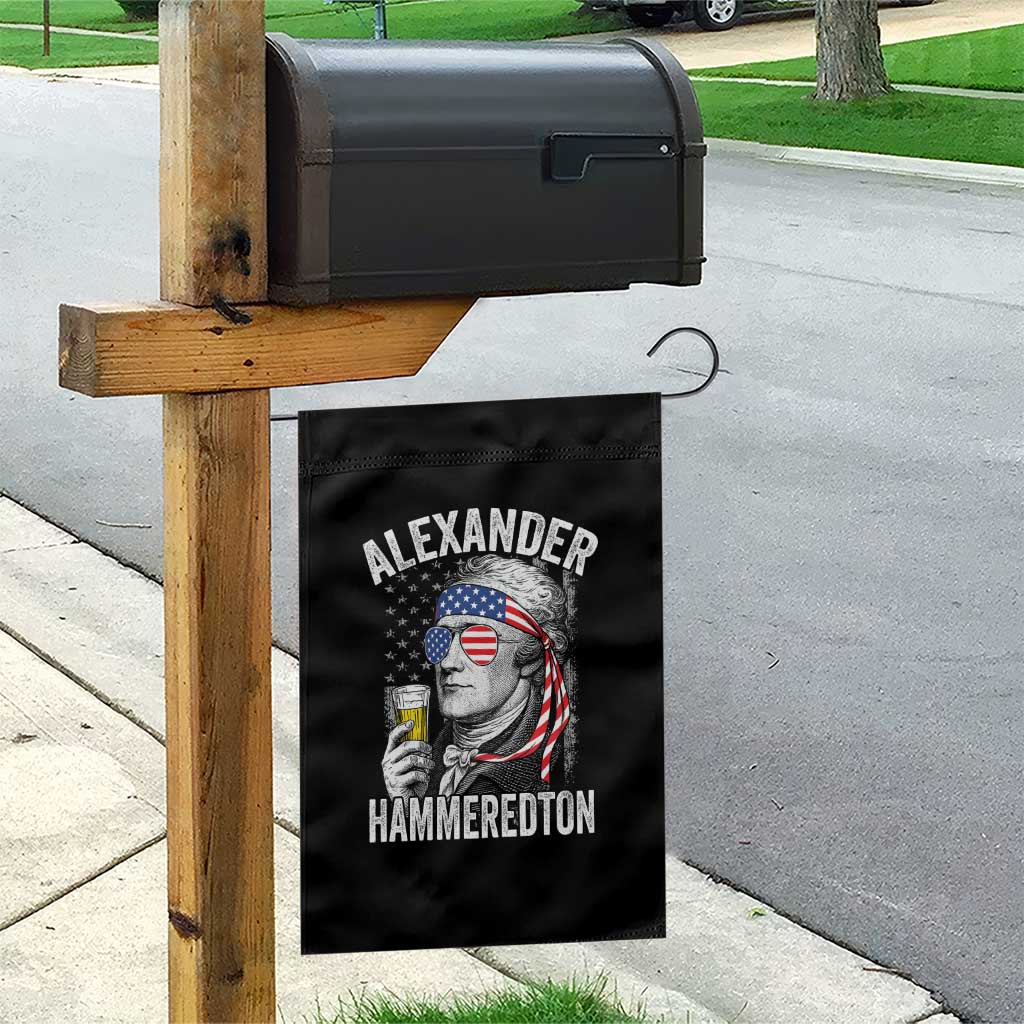 Funny Hamilton Drinking Garden Flag Alexander Hammeredton 4th of July Beer Merica Flag TS10 Print Your Wear