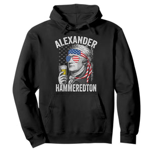 Funny Hamilton Drinking Hoodie Alexander Hammeredton 4th of July Beer Merica Flag TS10 Black Print Your Wear