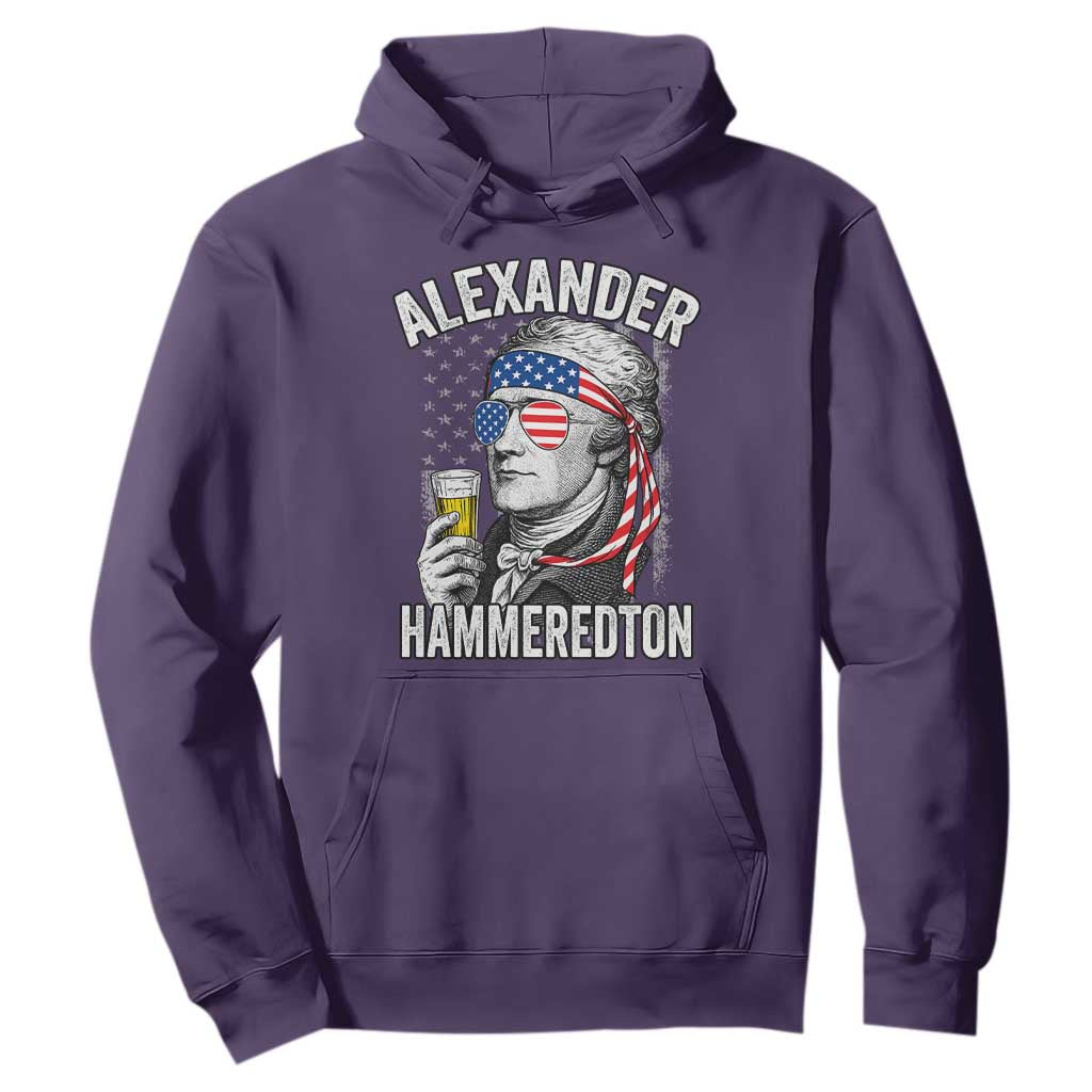 Funny Hamilton Drinking Hoodie Alexander Hammeredton 4th of July Beer Merica Flag TS10 Purple Print Your Wear