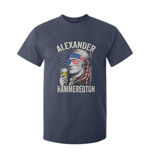 Funny Hamilton Drinking T Shirt For Kid Alexander Hammeredton 4th of July Beer Merica Flag TS10 Navy Print Your Wear