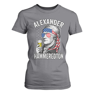 Funny Hamilton Drinking T Shirt For Women Alexander Hammeredton 4th of July Beer Merica Flag TS10 Charcoal Print Your Wear
