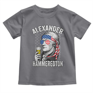 Funny Hamilton Drinking Toddler T Shirt Alexander Hammeredton 4th of July Beer Merica Flag TS10 Charcoal Print Your Wear