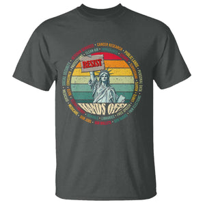 Funny Hands Off T Shirt Resist Vintage Statue Of Liberty TS11 Dark Heather Print Your Wear