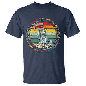 Funny Hands Off T Shirt Resist Vintage Statue Of Liberty TS11 Navy Print Your Wear
