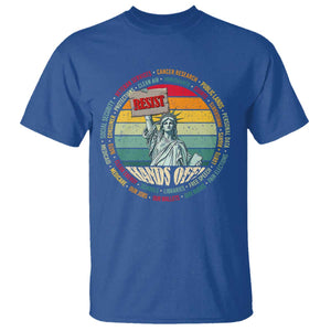 Funny Hands Off T Shirt Resist Vintage Statue Of Liberty TS11 Royal Blue Print Your Wear