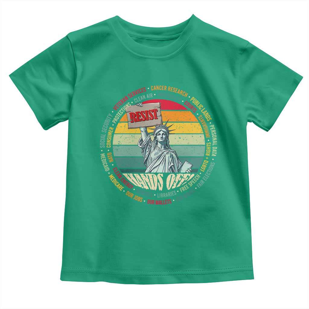 Funny Hands Off Toddler T Shirt Resist Vintage Statue Of Liberty TS11 Irish Green Print Your Wear