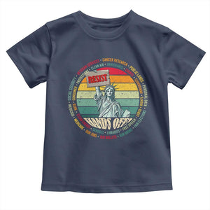 Funny Hands Off Toddler T Shirt Resist Vintage Statue Of Liberty TS11 Navy Print Your Wear