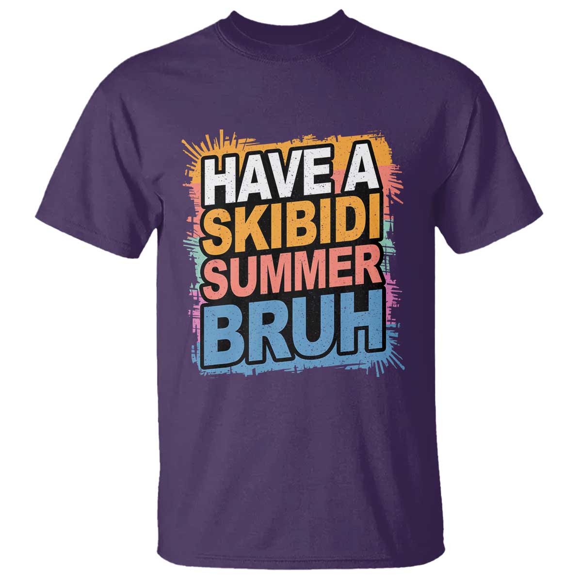 Funny Have A Skibidi Summer Bruh T Shirt Teacher Student Last Day of School TS11 Purple Print Your Wear