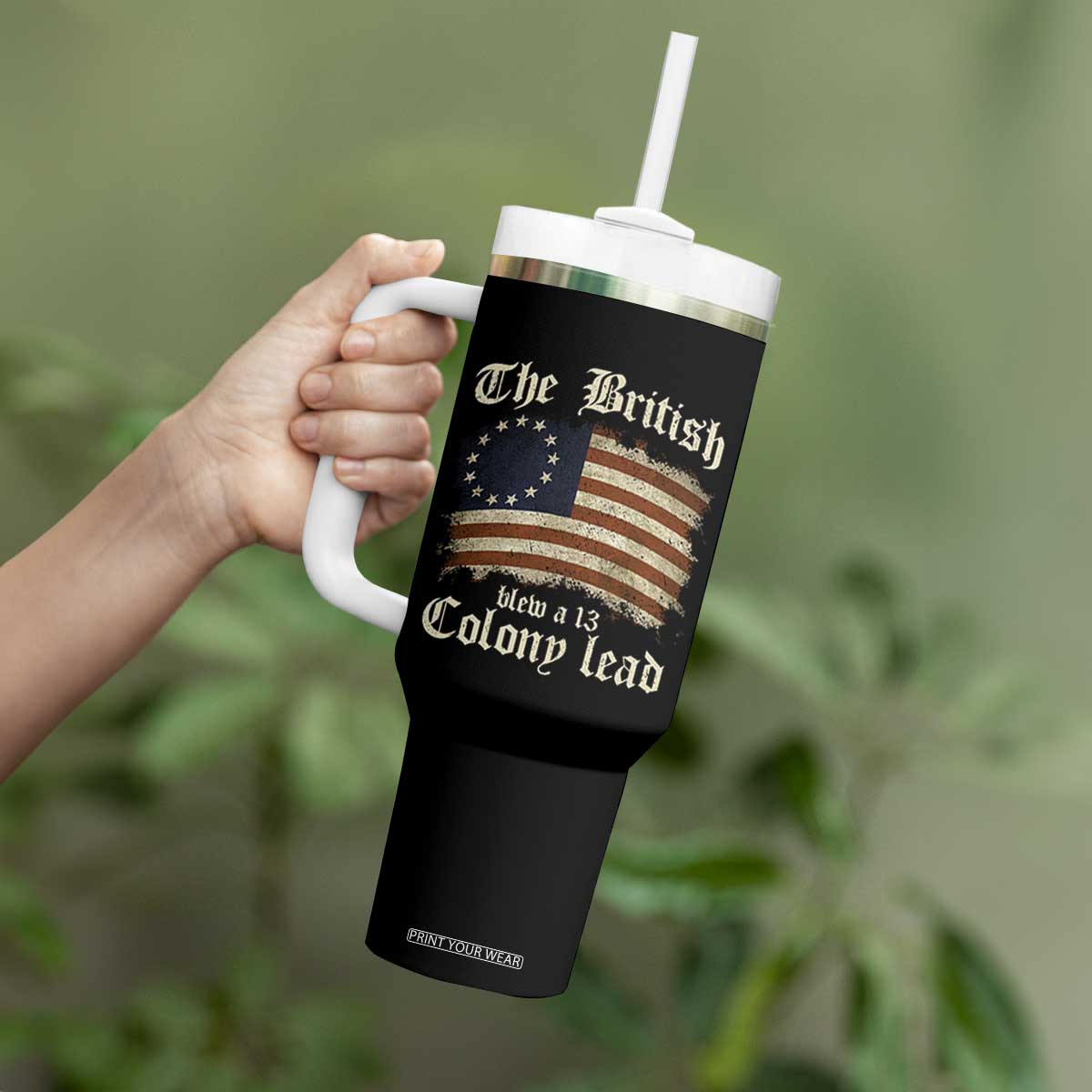 Funny Historical Tumbler With Handle The British Blew A Thirteen Colony Lead Patriotic Humor TS10 Print Your Wear