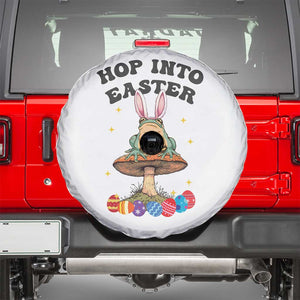 Funny Hop Into Easter Spare Tire Cover Easter Day Frog Bunny Egg TS11 White Print Your Wear
