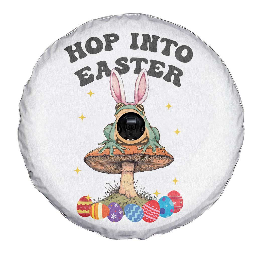 Funny Hop Into Easter Spare Tire Cover Easter Day Frog Bunny Egg TS11 Print Your Wear