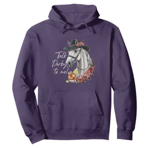Funny Horse Lover Talk Derby To Me Hoodie TS11 Purple Print Your Wear