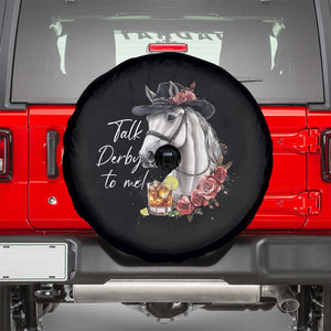 Funny Horse Lover Talk Derby To Me Spare Tire Cover TS11 Black Print Your Wear