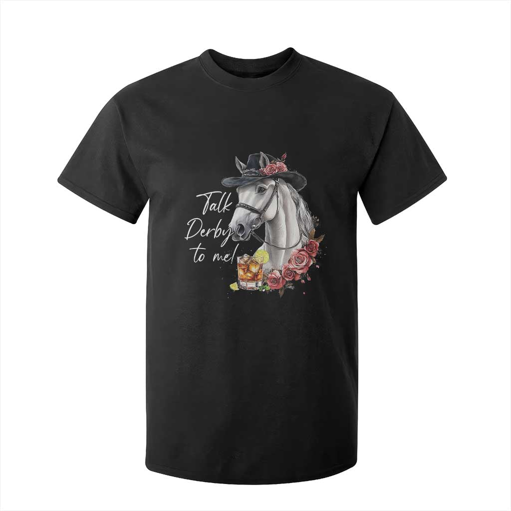 Funny Horse Lover Talk Derby To Me T Shirt For Kid TS11 Black Print Your Wear