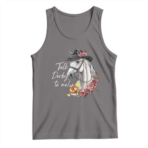 Funny Horse Lover Talk Derby To Me Tank Top TS11 Deep Heather Print Your Wear