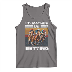 Funny Horse Race Betting Tank Top I'd Rather Be Betting TS11 Deep Heather Print Your Wear