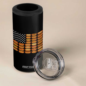 Funny Hot Dog American Flag 4 in 1 Can Cooler Tumbler Patriotic USA 4th of July Summer BBQ Party TS02 Print Your Wear