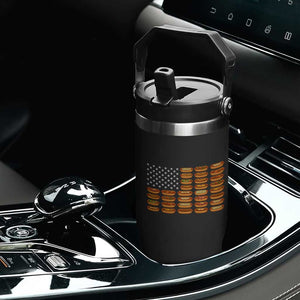 Funny Hot Dog American Flag Flip Straw Tumbler Patriotic USA 4th of July Summer BBQ Party TS02 Print Your Wear