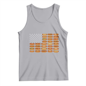 Funny Hot Dog American Flag Tank Top Patriotic USA 4th of July Summer BBQ Party TS02 Athletic Heather Print Your Wear