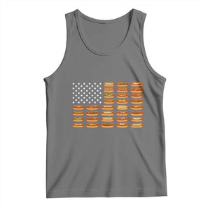 Funny Hot Dog American Flag Tank Top Patriotic USA 4th of July Summer BBQ Party TS02 Black Heather Print Your Wear