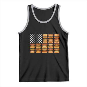 Funny Hot Dog American Flag Tank Top Patriotic USA 4th of July Summer BBQ Party TS02 Black Athletic Heather Print Your Wear