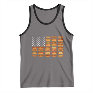 Funny Hot Dog American Flag Tank Top Patriotic USA 4th of July Summer BBQ Party TS02 Deep Heather Black Print Your Wear
