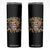 Funny Howdy Putos Skinny Tumbler Western Country Smoking Skull Cowboy TS11 Black Print Your Wear