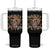 Funny Howdy Putos Tumbler With Handle Western Country Smoking Skull Cowboy TS11 One Size: 40 oz Black Print Your Wear