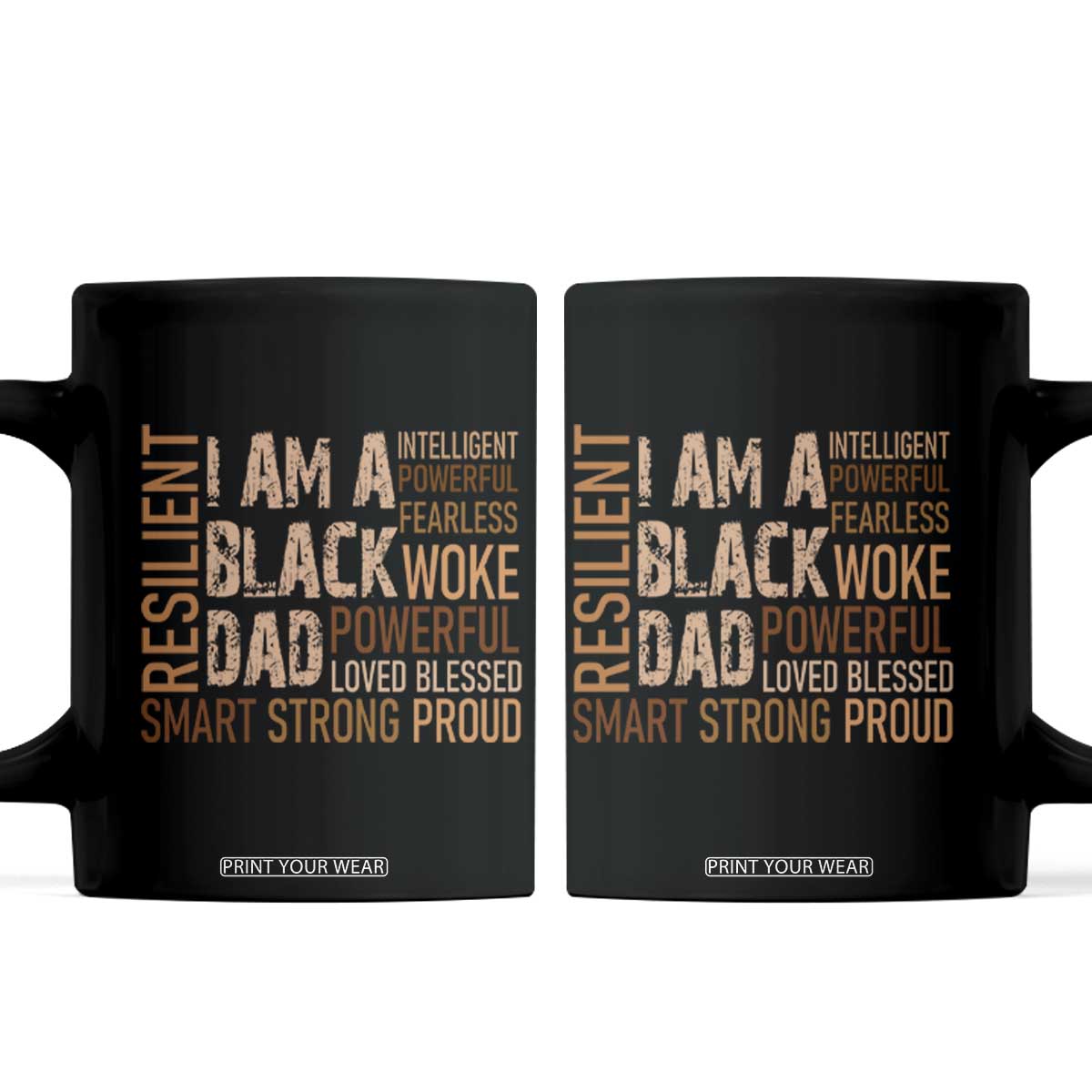 Funny I Am A Black Dad Coffee Mug Black History Month Fathers Day TS11 Black Print Your Wear