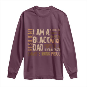 Funny I Am A Black Dad Long Sleeve Shirt Black History Month Fathers Day TS11 Maroon Print Your Wear