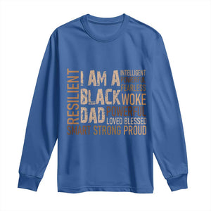 Funny I Am A Black Dad Long Sleeve Shirt Black History Month Fathers Day TS11 Royal Blue Print Your Wear
