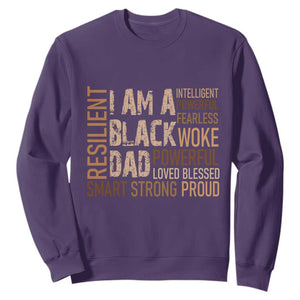 Funny I Am A Black Dad Sweatshirt Black History Month Fathers Day TS11 Purple Print Your Wear