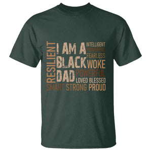 Funny I Am A Black Dad T Shirt Black History Month Fathers Day TS11 Dark Forest Green Print Your Wear