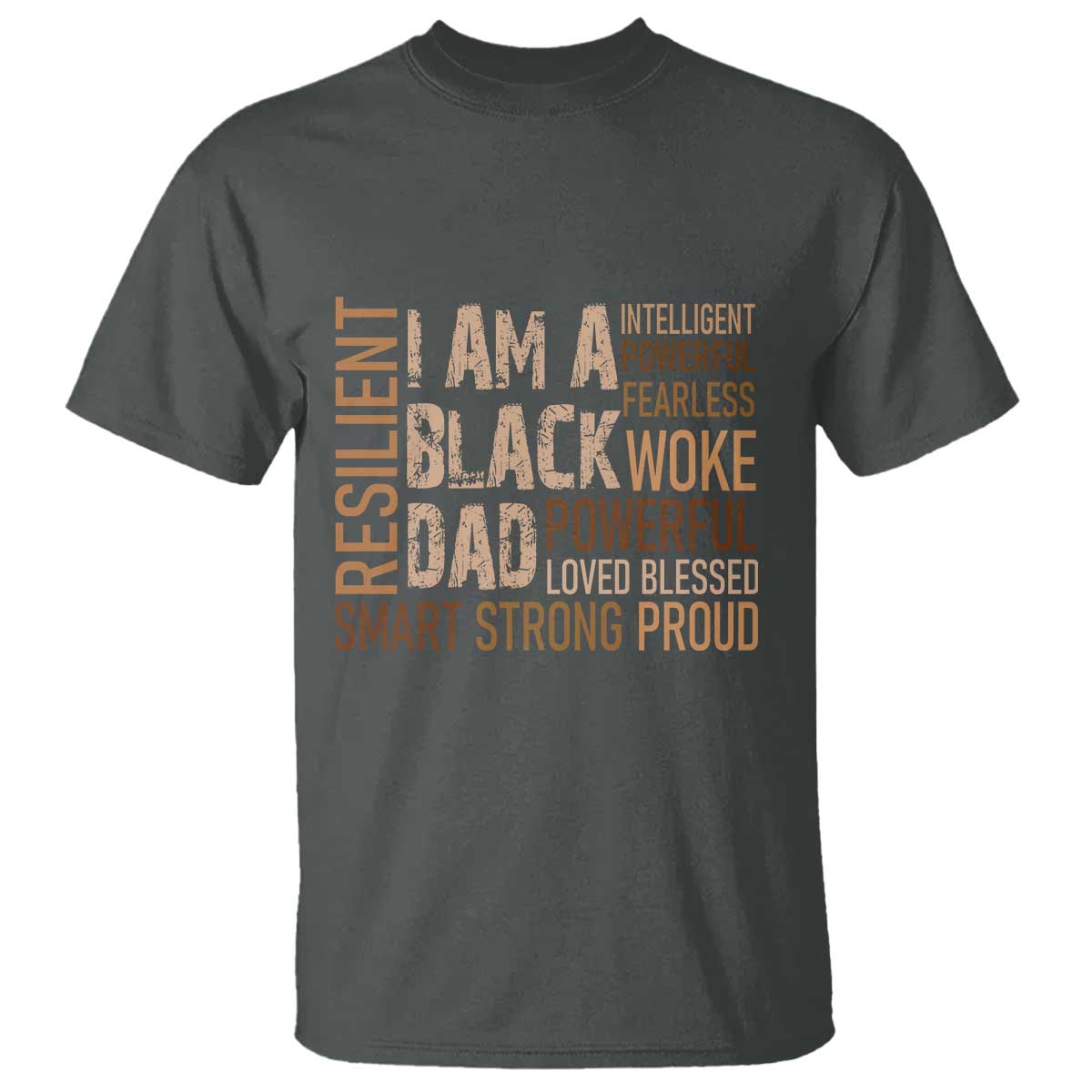 Funny I Am A Black Dad T Shirt Black History Month Fathers Day TS11 Dark Heather Print Your Wear