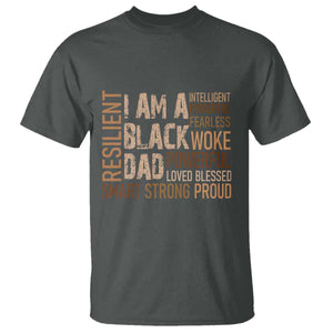 Funny I Am A Black Dad T Shirt Black History Month Fathers Day TS11 Dark Heather Print Your Wear