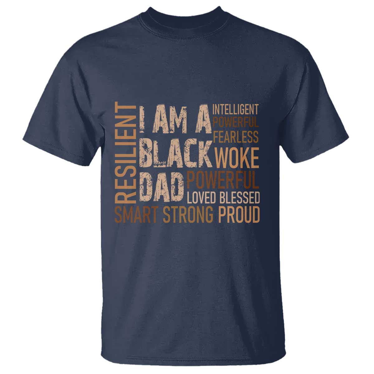 Funny I Am A Black Dad T Shirt Black History Month Fathers Day TS11 Navy Print Your Wear