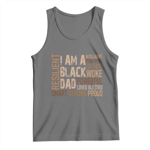 Funny I Am A Black Dad Tank Top Black History Month Father's Day TS11 Black Heather Print Your Wear