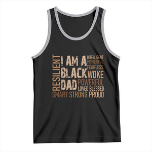 Funny I Am A Black Dad Tank Top Black History Month Father's Day TS11 Black Athletic Heather Print Your Wear