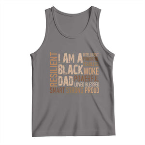 Funny I Am A Black Dad Tank Top Black History Month Father's Day TS11 Deep Heather Print Your Wear