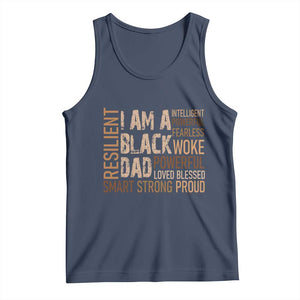 Funny I Am A Black Dad Tank Top Black History Month Father's Day TS11 Navy Print Your Wear