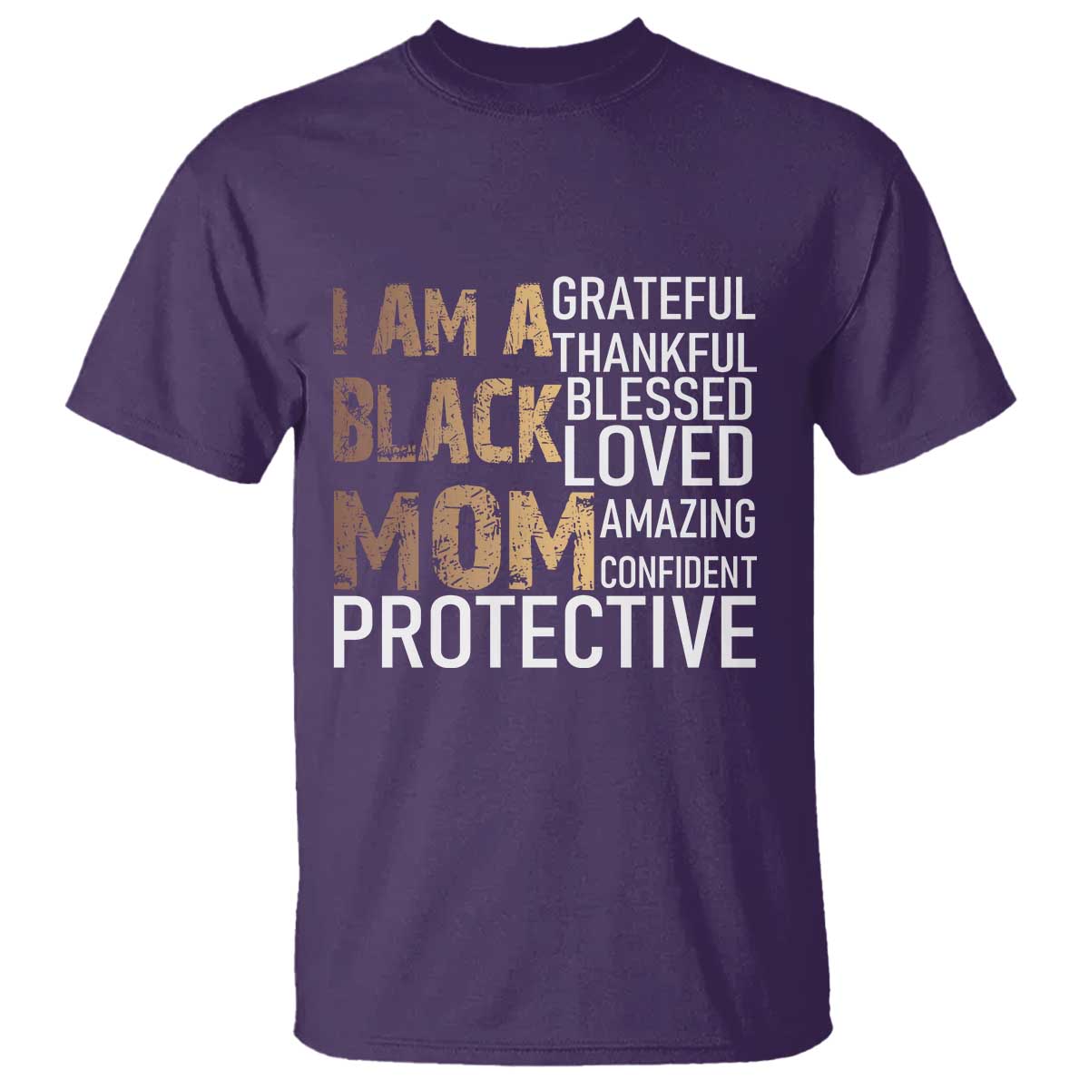 Funny I Am A Black Mom T Shirt Black History Month Mothers Day TS11 Purple Print Your Wear