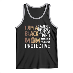 Funny I Am A Black Mom Tank Top Black History Month Mothers Day TS11 Black Athletic Heather Print Your Wear